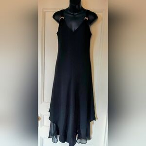 Evan Picone Elegant Black High-Low Dress